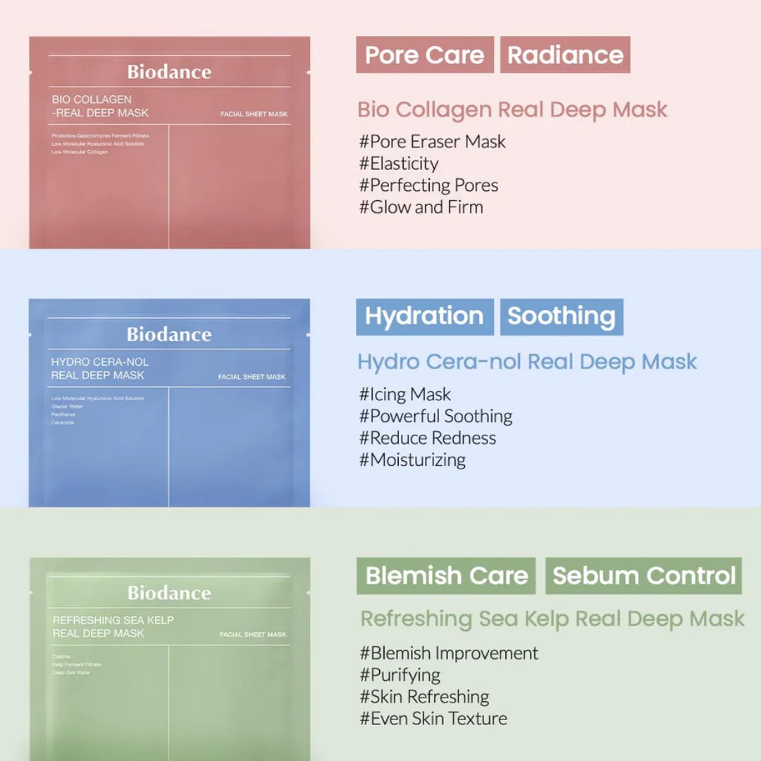 Biodance Real Deep Mask Trail Set 4*34 ml