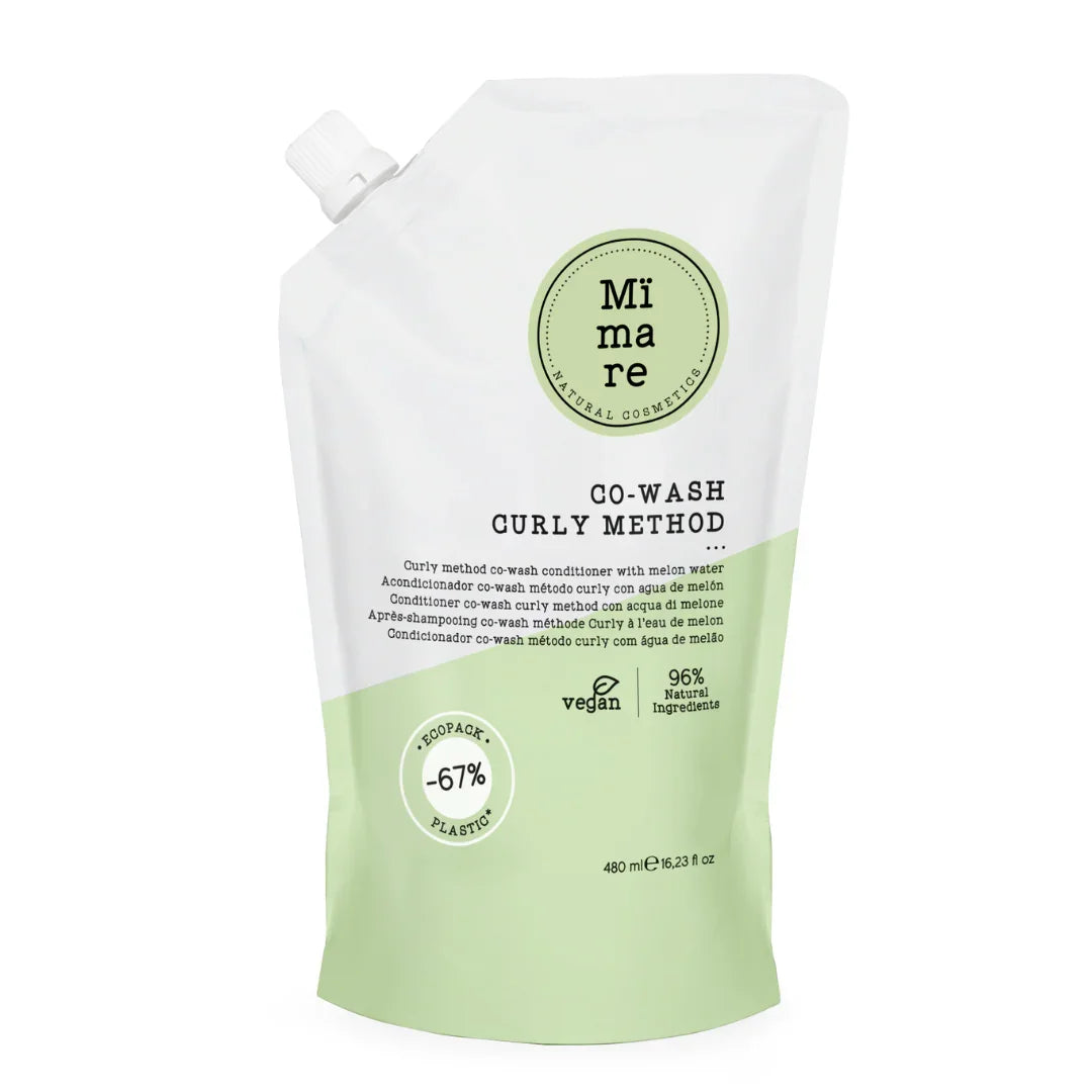 Mi mare Natural Cosmetics Co-Wash Curly Method conditioner pouch with melon water, vegan, 96% natural ingredients
