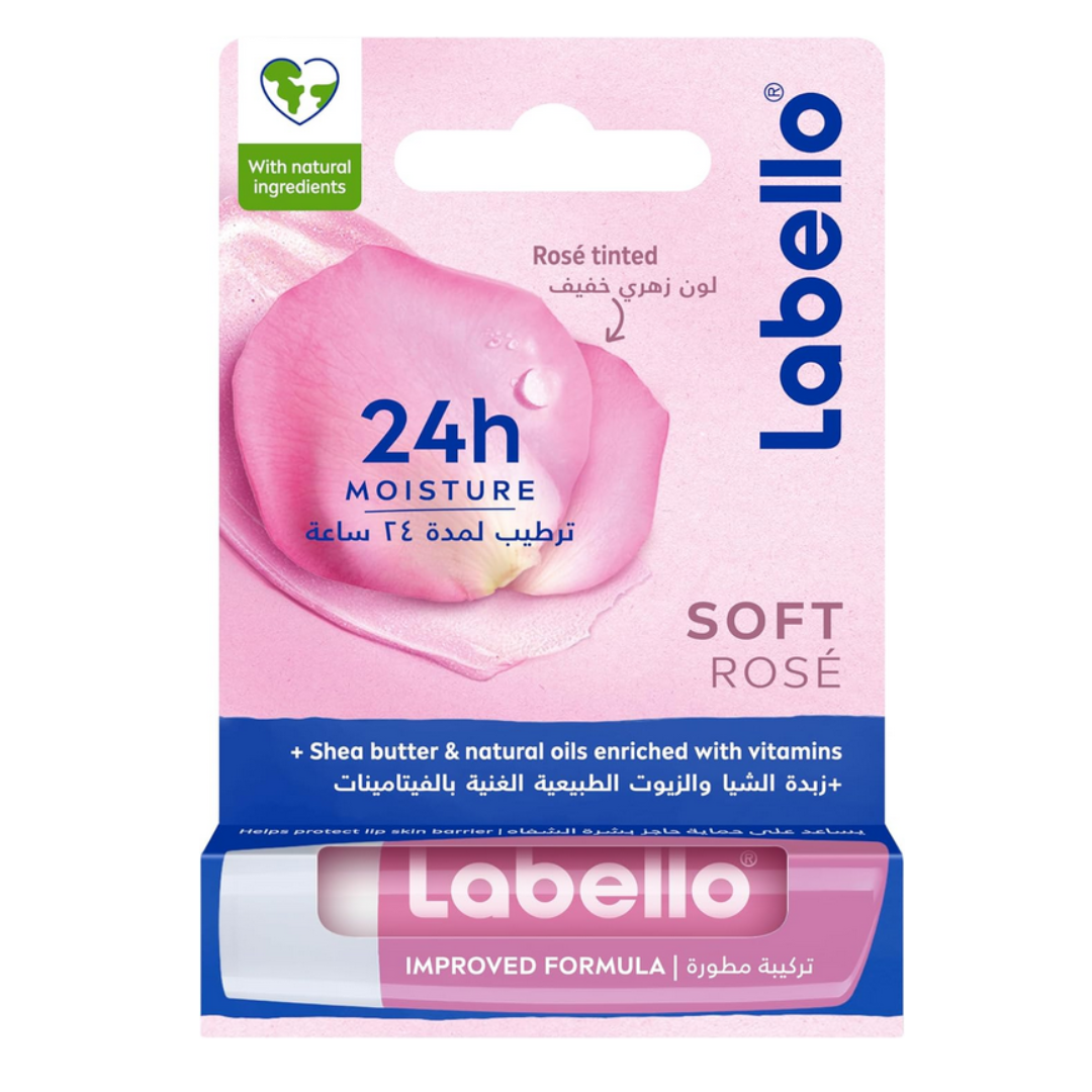 NIVEA Labello Moisture Lip Balm Soft Rose 4.8g