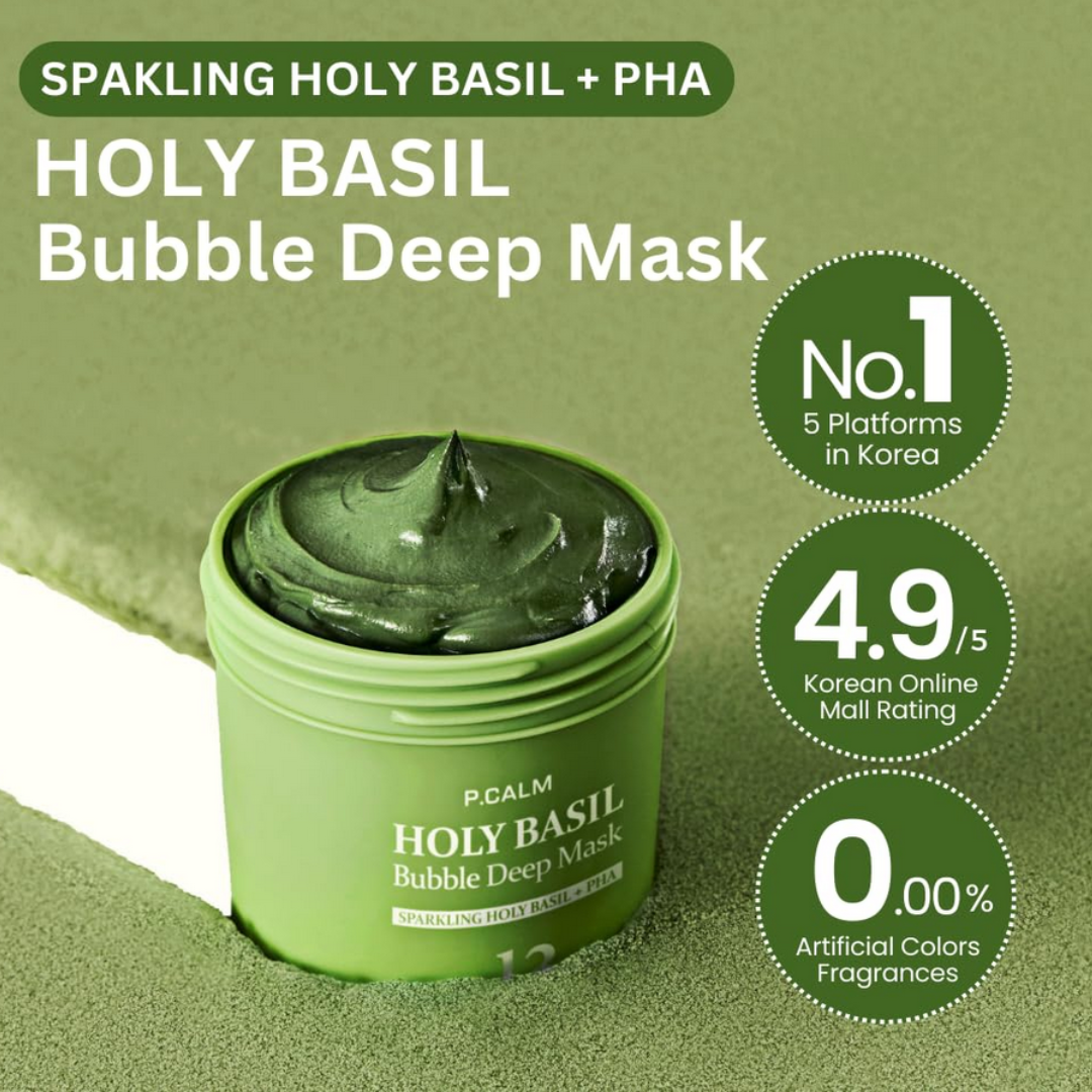 P.CALM Holy Basil Bubble Deep Mask 90g