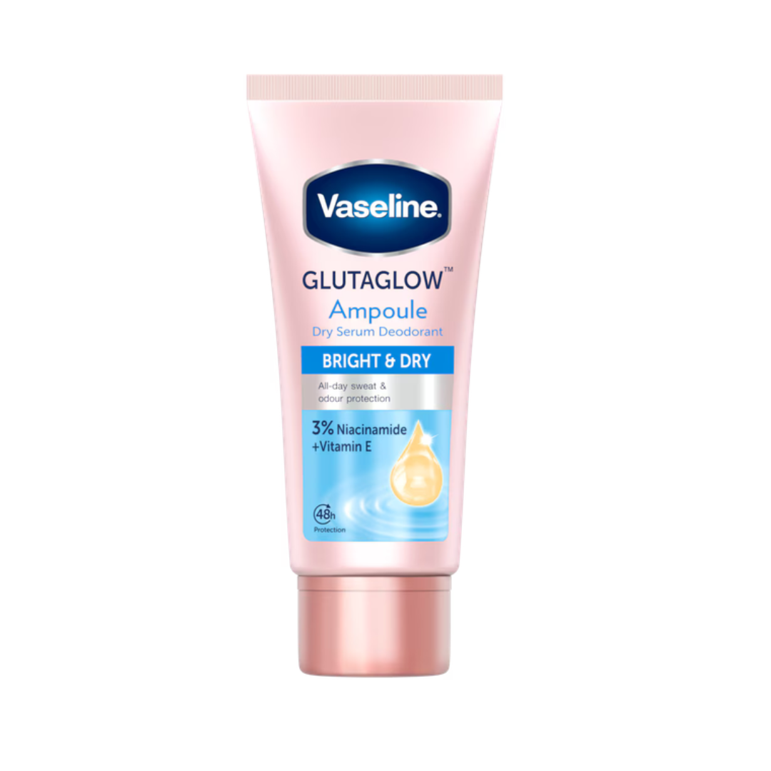 Vaseline Glutaglow Ampoule Dry Serum Deodorant Bright & Dry 3% Niacinamide 45ml