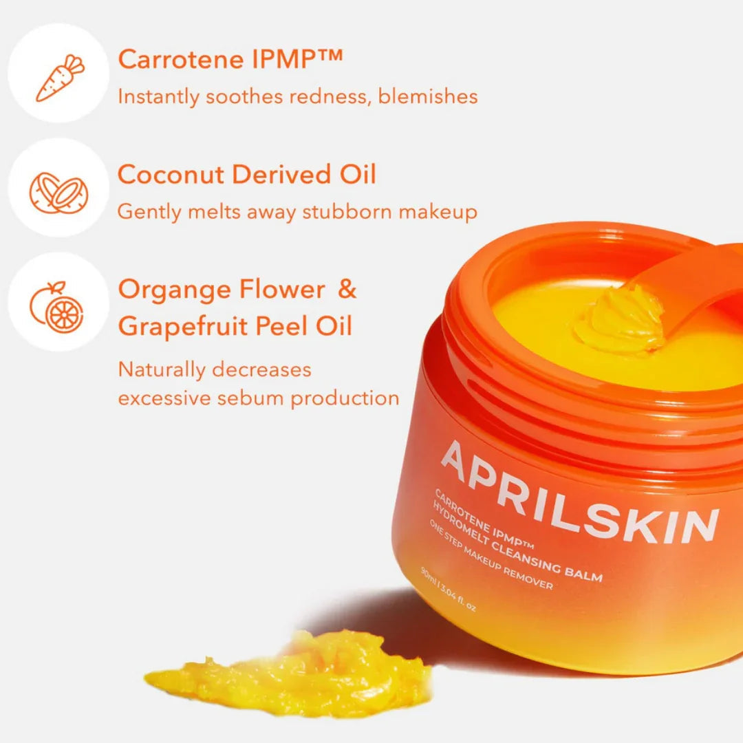 APRILSKINAPRILSKIN Carrotene IPMP Hydramelt Cleansing Balm 90ml ( Expire Aug-2026)Mood Arabia