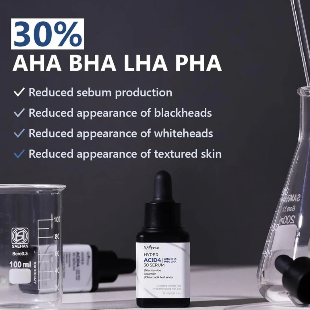 IsntreeISNTREE Hyper Acid 4 (AHA BHA PHA LAH) 30 Serum 20mlMood Arabia