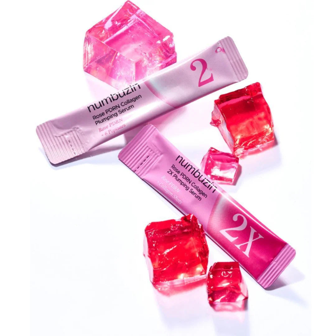 Numbuzin No. 2 Rose PDRN Collagen Plumping Serum Duo 10ml (Mild 1ml*5ea+Intensive 1ml*5ea)