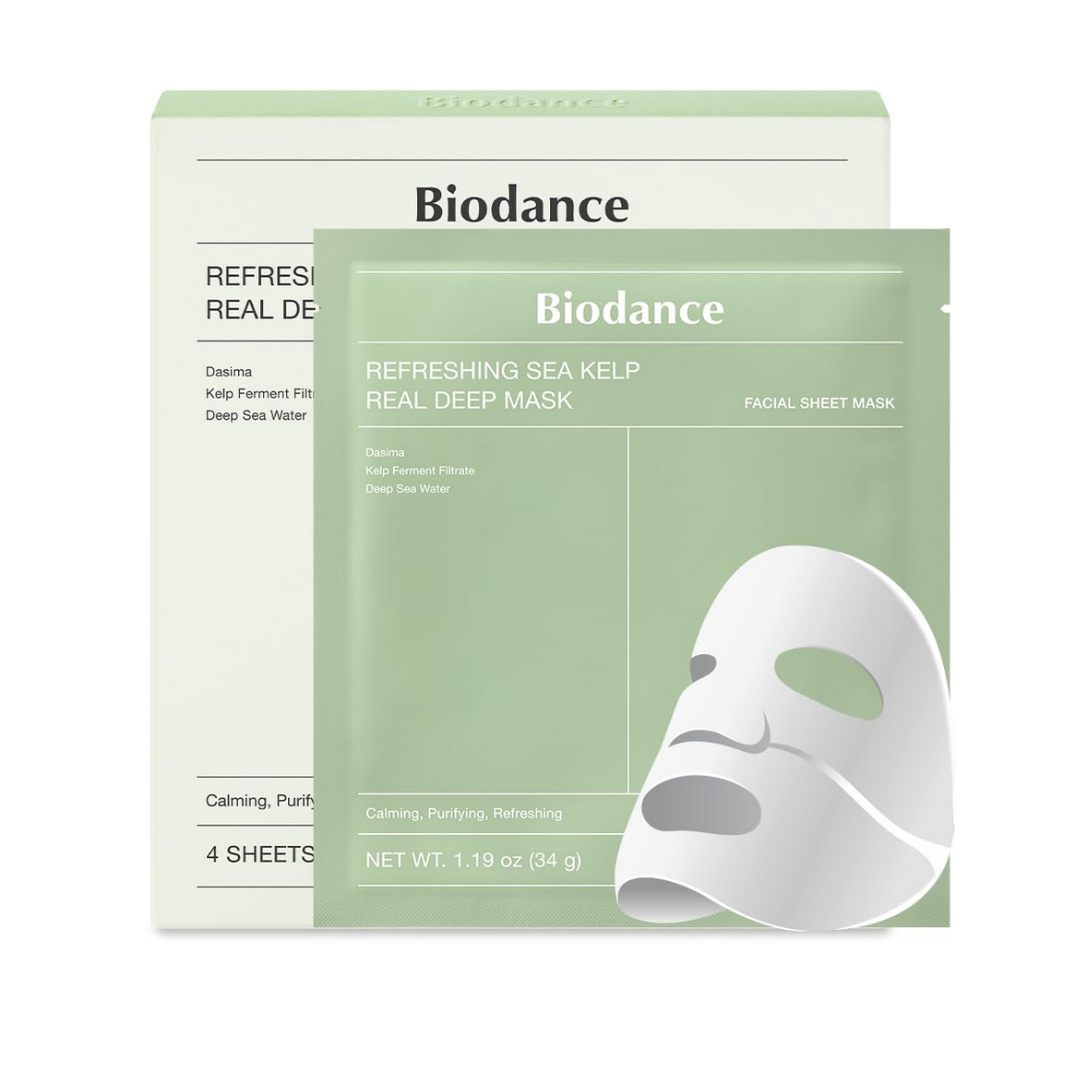 BIODANCE Refreshing Sea kelp Real Deep Mask 4*34g