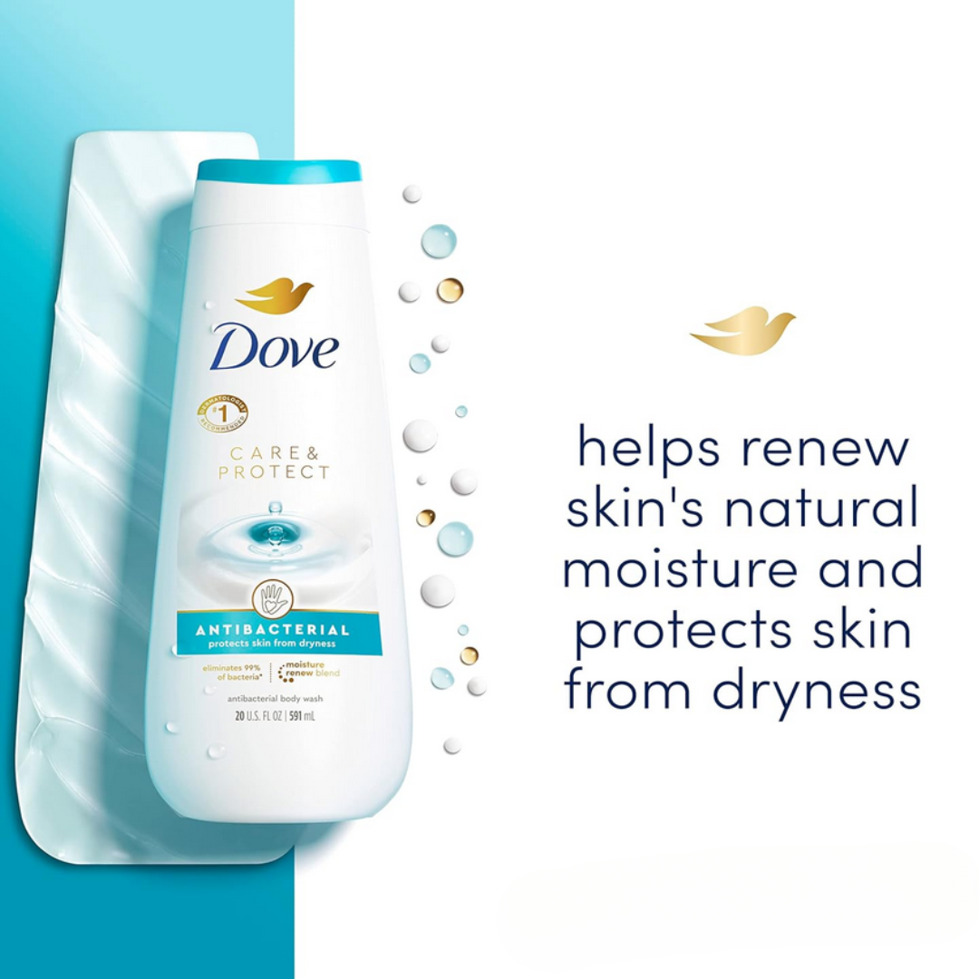 Dove Care &amp; Protect Antibacterial Body Wash 591ml