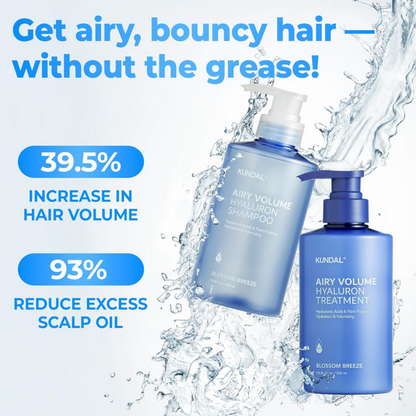 KUNDAL Hyaluron Airy Volume Shampoo and Treatment Set 2X300ml