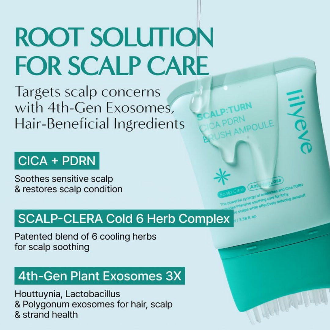 LILYEVE SCALP:TURN CICA PDRN BRUSH Ampoule 100ml