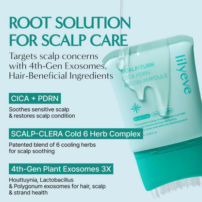 LILYEVE SCALP:TURN CICA PDRN BRUSH Ampoule 100ml