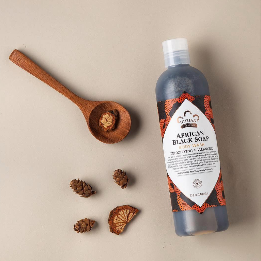 Nubian Heritage African Black Soap Body Wash 384 ml