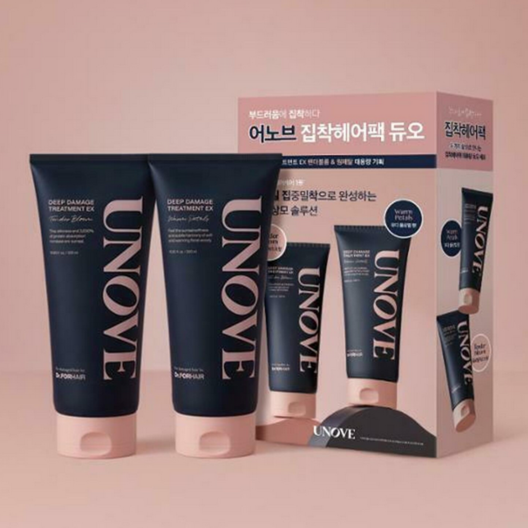 UNOVE Large Capacity Deep Damage Treatment EX Duo Limited Set (Tender Bloom 320mL+Warm Petal 320mL)