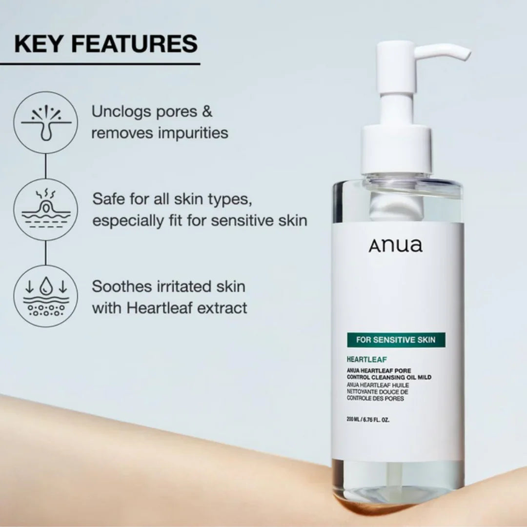 ANUAHeartleaf Pore Control Cleansing Oil Mild 200mlMood Arabia8809640735028