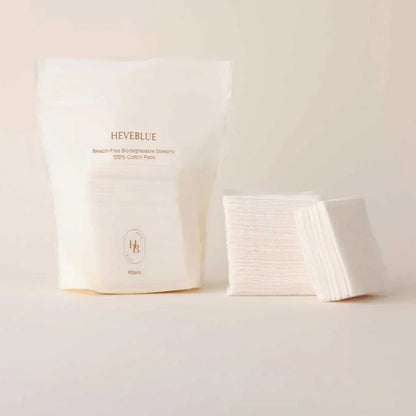 HEVEBLUEHEVEBLUE Bleach-free Biodegradable Stretchy 100% Cotton Pads 60eaMood Arabia