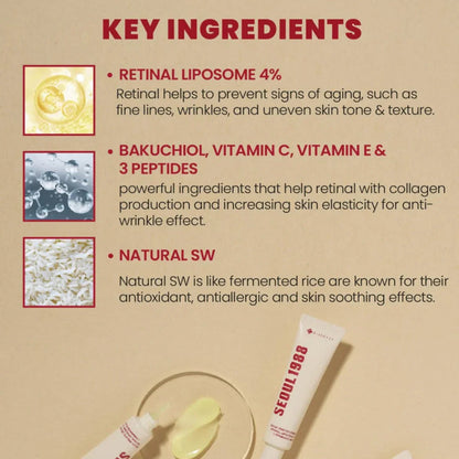 KSECRETKSECRET SEOUL 1988 Eye Cream : Retinal Liposome 4% + Fermented Bean 30mlMood Arabia