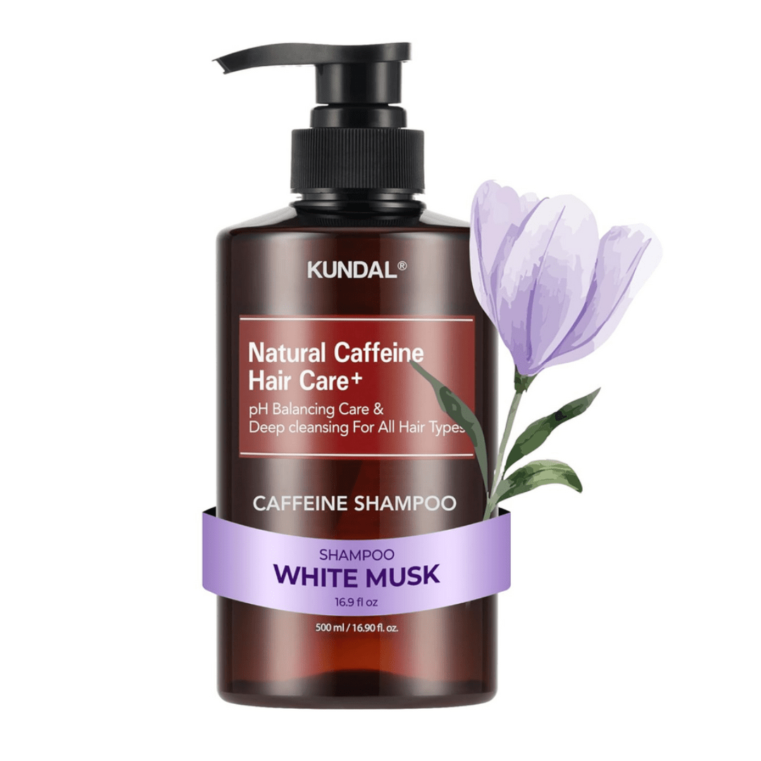 KundalKUNDAL Caffeine Shampoo Anti Hair Loss 500ml - White MuskMood Arabia