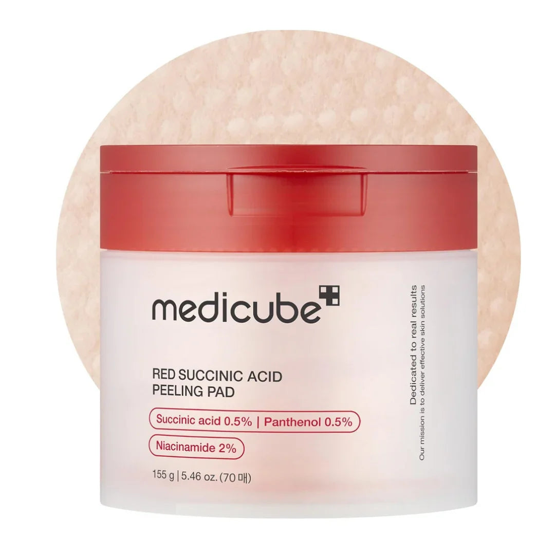 MedicubeMedicube Red Succinic Acid Panthenol Facial Peeling Pads 70 PadsMood Arabia