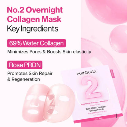 NumbuzinNumbuzin No.2 Rose PDRN Overnight Collagen Mask 4PcsMood Arabia