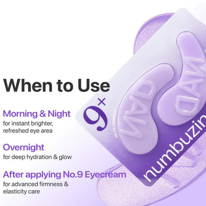 Numbuzinnumbuzin No.9 Eye Patches, NAD+ Collagen Gel Eye MasksMood Arabia