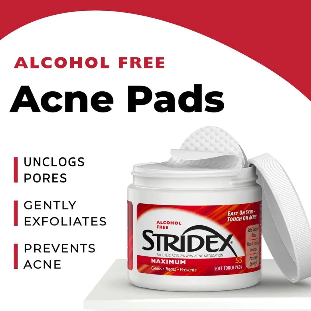 StridexStridex Medicated Acne Pads Maximum 55 PadsMood Arabia