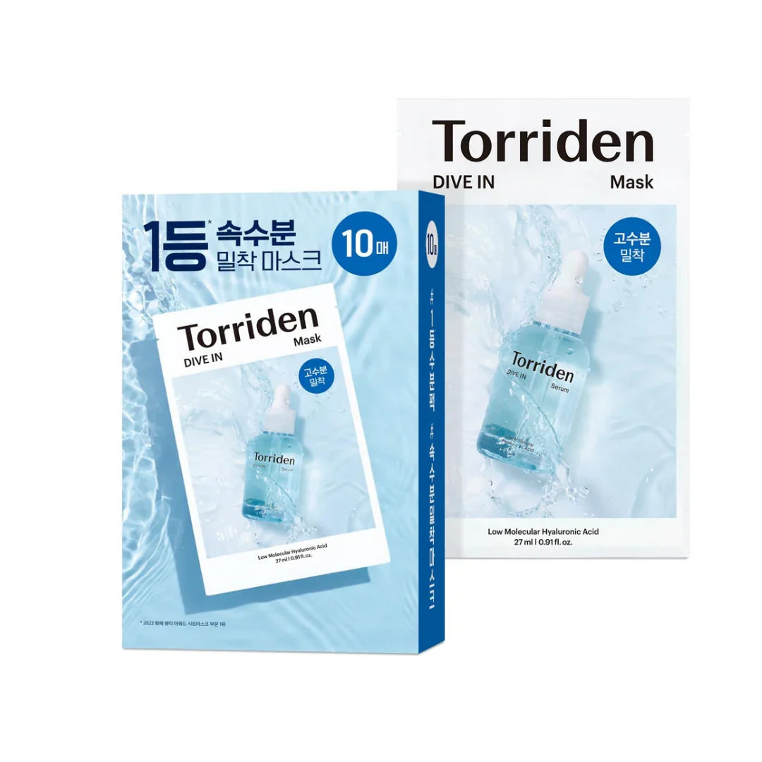 TorridenTorriden DIVE-IN Low Molecule Hyaluronic Acid Mask Set 27ml X 10 PcsMood Arabia