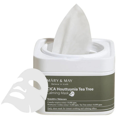 Mary&amp;MayMary &amp; May CICA Houttuynia Tea Tree Calming Mask 30PcsMood Arabia8809670681395