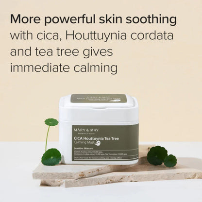 Mary&amp;MayMary &amp; May CICA Houttuynia Tea Tree Calming Mask 30PcsMood Arabia8809670681395