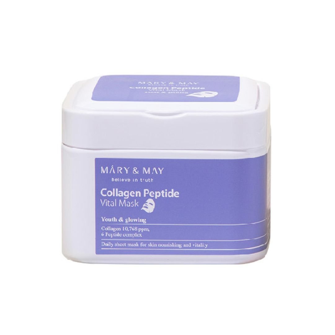 Mary&amp;MayMary &amp; May Collagen Peptide Vital Mask 30PcsMood ArabiaIherb