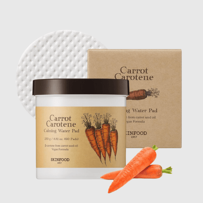 SkinfoodSKINFOOD Carrot Carotene Calming Water Pad 60pads + 10 Pads Free + MaskMood ArabiaIherb